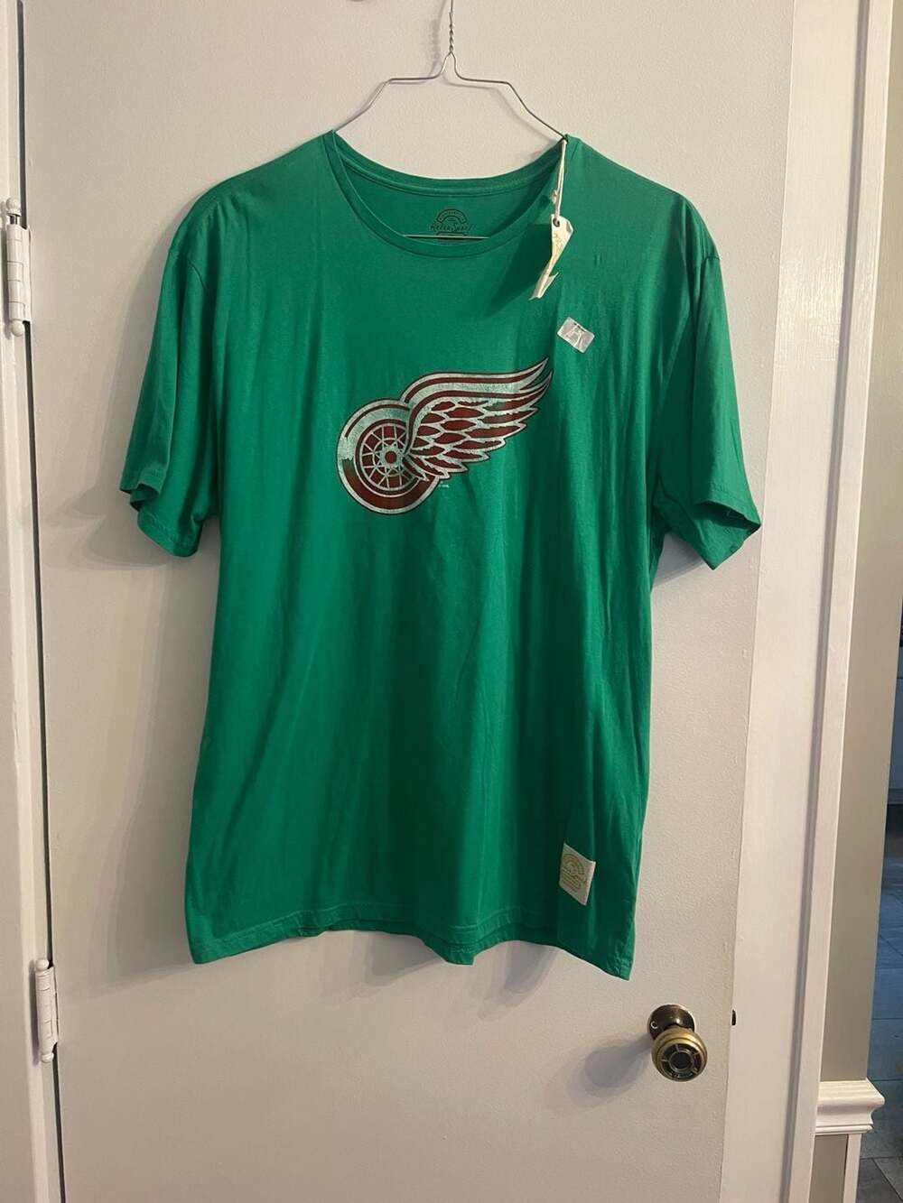 Reebok Detroit Red Wings Retro Sport T-Shirt Size 2XL Green